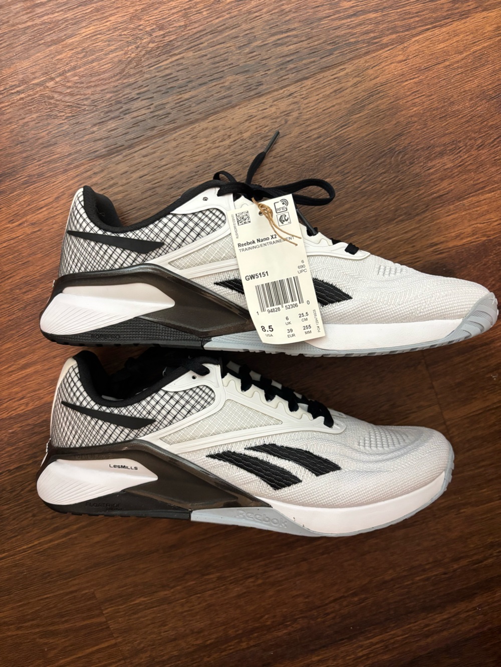 Reebok White and Black Women's Training Sneakers